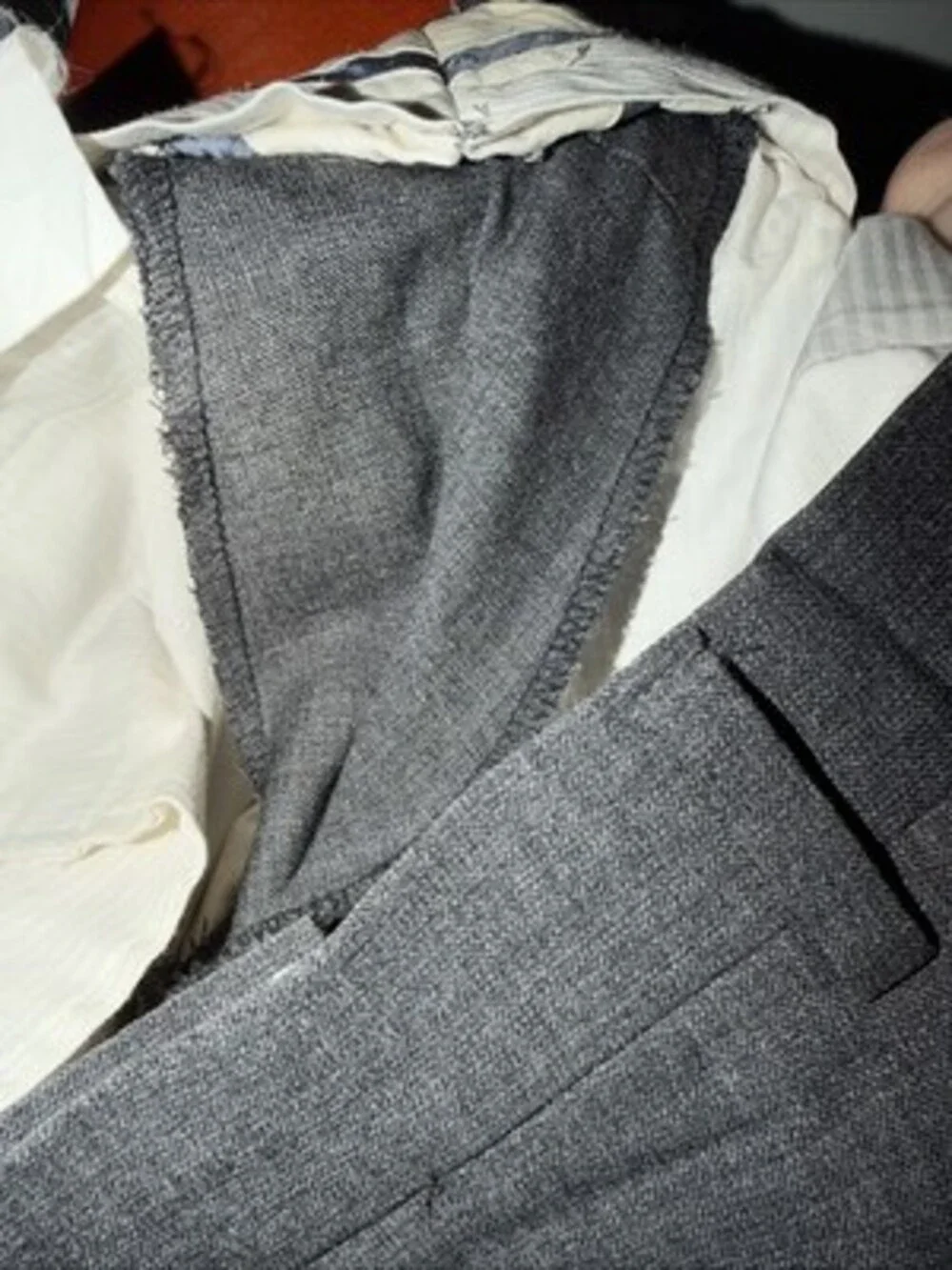 SuitSupply Lazio VBC Tropical Wool Suit Gray 44R FLAW READ